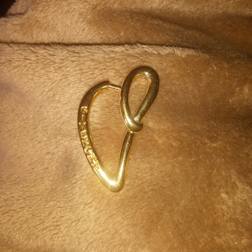 Givenchy Gold Heart-Shaped Necklace Pendant.